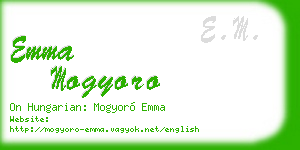 emma mogyoro business card